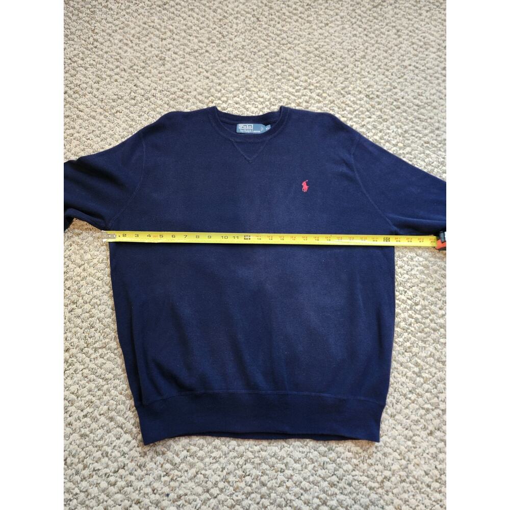 Polo Ralph Lauren 100% Cotton Sweater Men's Xl Navy - Picture 3 of 6